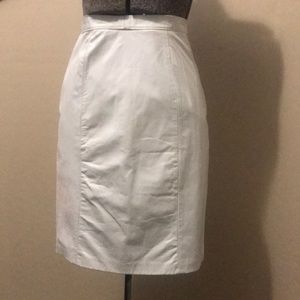 White leather skirt